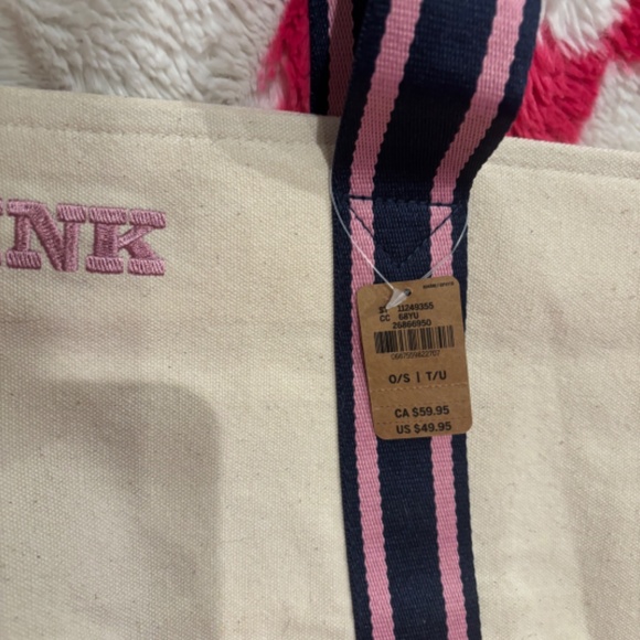 VS PINK CANVAS TOTE - Picture 2 of 3